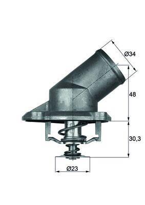 Thermostat d'eau (Calorstat) MAHLE Aftermarket ref. TI 224 92