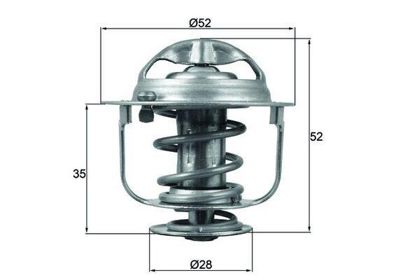 Thermostat d'eau (Calorstat) MAHLE Aftermarket ref. TX 165 88D