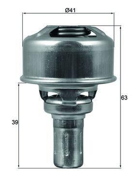 Thermostat d'eau (Calorstat) MAHLE Aftermarket ref. TX 174 86