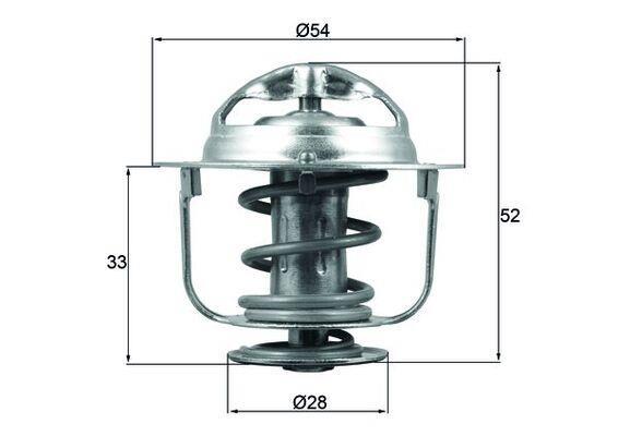 Thermostat d'eau (Calorstat) MAHLE Aftermarket ref. TX 176 82D