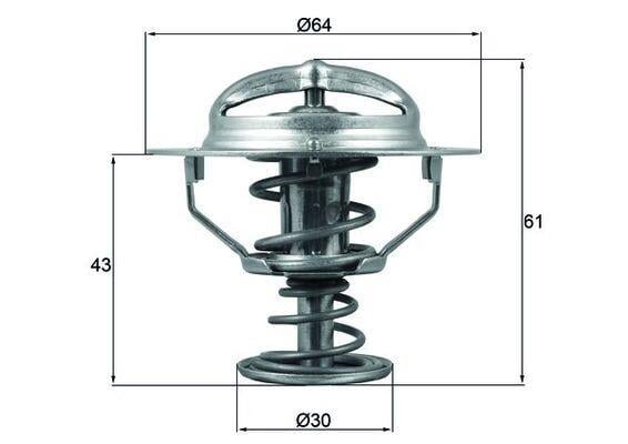 Thermostat d'eau (Calorstat) MAHLE Aftermarket ref. TX 178 78D