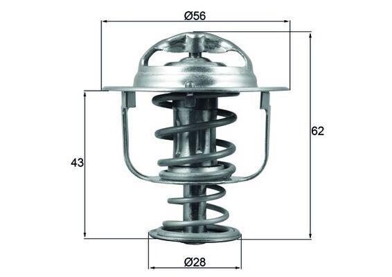 Thermostat d'eau (Calorstat) MAHLE Aftermarket ref. TX 197 71D