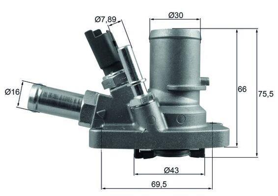 Thermostat d'eau (Calorstat) MAHLE Aftermarket ref. TI 258 80