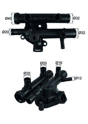 Thermostat d'eau (Calorstat) MAHLE Aftermarket ref. TI 259 83D