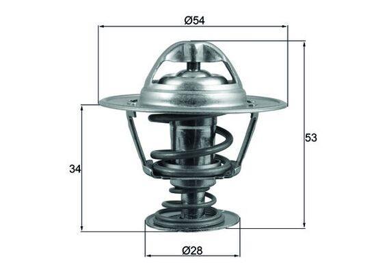 Thermostat d'eau (Calorstat) MAHLE Aftermarket ref. TX 203 88D