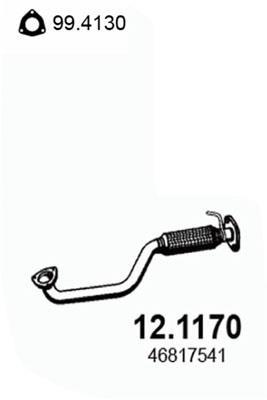 Tuyau d'échappement (Tuyau d'échappement) ASSO MARMITTE srl ref. 12.1170