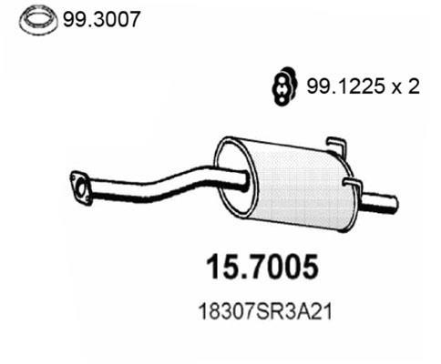 Silencieux arrière (Pot d'échappement) ASSO MARMITTE srl ref. 15.7005