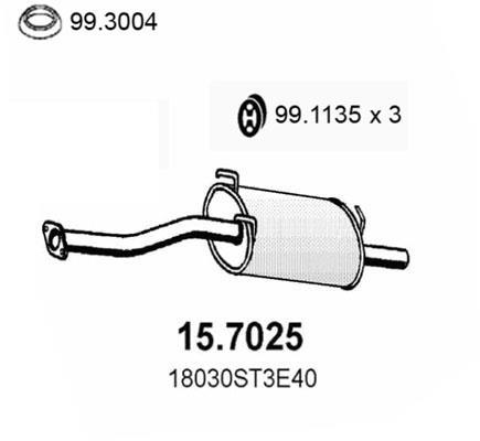 Silencieux arrière (Pot d'échappement) ASSO MARMITTE srl ref. 15.7025