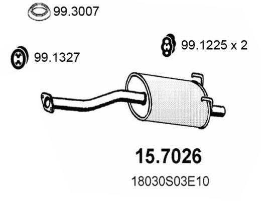 Silencieux arrière (Pot d'échappement) ASSO MARMITTE srl ref. 15.7026