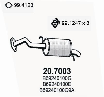 Silenciador trasero ASSO MARMITTE srl ref. 20.7003