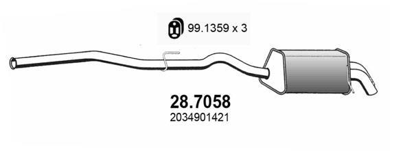 Silencieux arrière (Pot d'échappement) ASSO MARMITTE srl ref. 28.7058