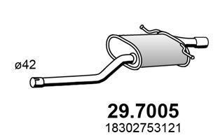 Silenciador trasero ASSO MARMITTE srl ref. 29.7005