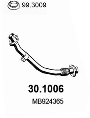 Tuyau d'échappement (Tuyau d'échappement) ASSO MARMITTE srl ref. 30.1006