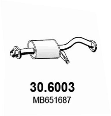 Silenciador central ASSO MARMITTE srl ref. 30.6003