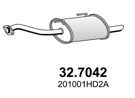 Silencieux arrière (Pot d'échappement) ASSO MARMITTE srl ref. 32.7042