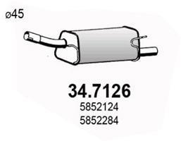 Silencieux arrière (Pot d'échappement) ASSO MARMITTE srl ref. 34.7126