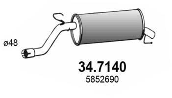 Silencieux arrière (Pot d'échappement) ASSO MARMITTE srl ref. 34.7140