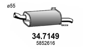 Silencieux arrière (Pot d'échappement) ASSO MARMITTE srl ref. 34.7149