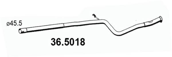 Tuyau d'échappement (Tuyau d'échappement) ASSO MARMITTE srl ref. 36.5018