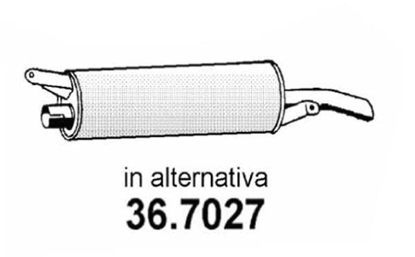Silencieux arrière (Pot d'échappement) ASSO MARMITTE srl ref. 36.7027