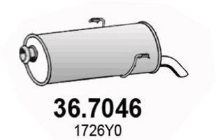 Silencieux arrière (Pot d'échappement) ASSO MARMITTE srl ref. 36.7046