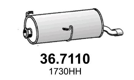 Silencieux arrière (Pot d'échappement) ASSO MARMITTE srl ref. 36.7110