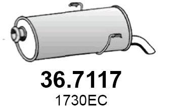 Silencieux arrière (Pot d'échappement) ASSO MARMITTE srl ref. 36.7117