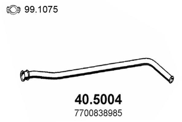 Tuyau d'échappement (Tuyau d'échappement) ASSO MARMITTE srl ref. 40.5004