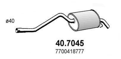 Silencieux arrière (Pot d'échappement) ASSO MARMITTE srl ref. 40.7045