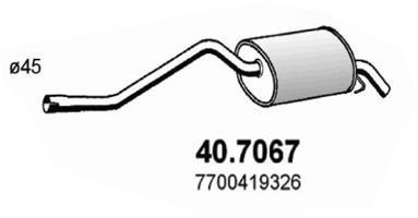 Silencieux arrière (Pot d'échappement) ASSO MARMITTE srl ref. 40.7067