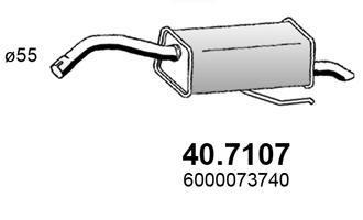 Silencieux arrière (Pot d'échappement) ASSO MARMITTE srl ref. 40.7107