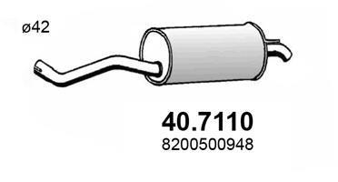 Silencieux arrière (Pot d'échappement) ASSO MARMITTE srl ref. 40.7110