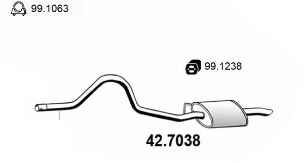 Silenciador trasero ASSO MARMITTE srl ref. 42.7038
