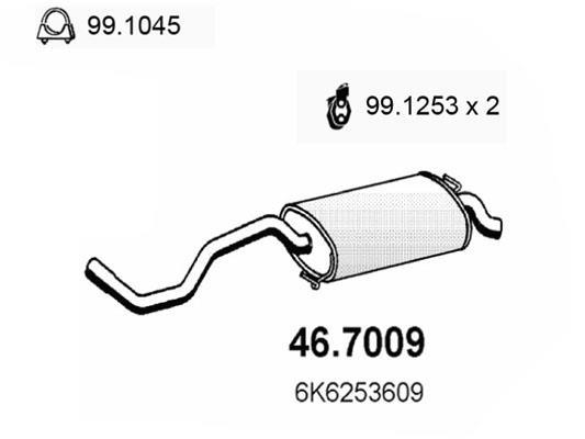 Silencieux arrière (Pot d'échappement) ASSO MARMITTE srl ref. 46.7009