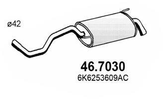 Silencieux arrière (Pot d'échappement) ASSO MARMITTE srl ref. 46.7030