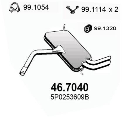 Silenciador trasero ASSO MARMITTE srl ref. 46.7040