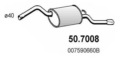 Silencieux arrière (Pot d'échappement) ASSO MARMITTE srl ref. 50.7008