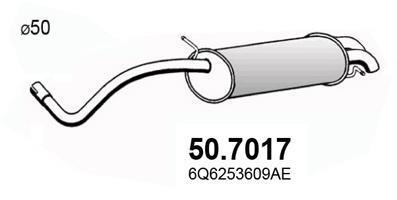 Silencieux arrière (Pot d'échappement) ASSO MARMITTE srl ref. 50.7017
