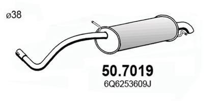 Silencieux arrière (Pot d'échappement) ASSO MARMITTE srl ref. 50.7019