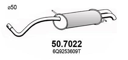 Silencieux arrière (Pot d'échappement) ASSO MARMITTE srl ref. 50.7022