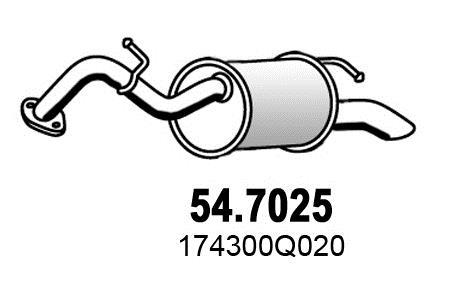 Silencieux arrière (Pot d'échappement) ASSO MARMITTE srl ref. 54.7025