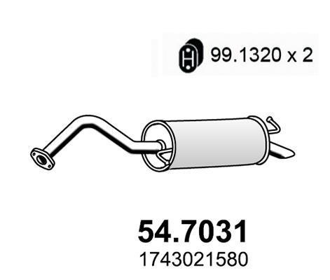 Silencieux arrière (Pot d'échappement) ASSO MARMITTE srl ref. 54.7031