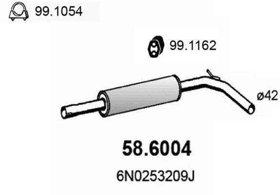 Silenciador del medio ASSO MARMITTE srl ref. 58.6004