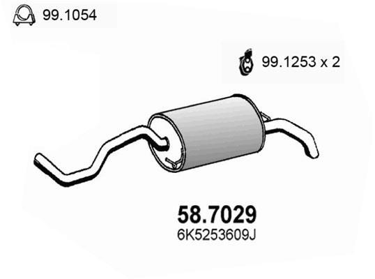 Silencieux arrière (Pot d'échappement) ASSO MARMITTE srl ref. 58.7029