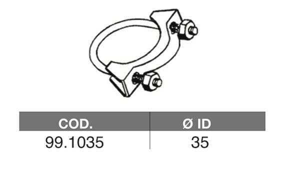 Raccord de tuyau, système d'échappement (Manchon d'échappement) ASSO MARMITTE srl ref. 99.1035