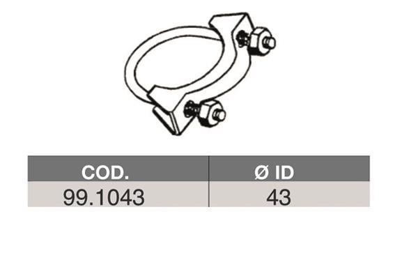 Raccord de tuyau, système d'échappement (Manchon d'échappement) ASSO MARMITTE srl ref. 99.1043