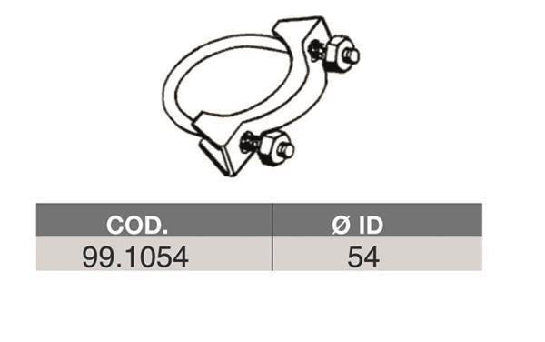 Raccord de tuyau, système d'échappement (Manchon d'échappement) ASSO MARMITTE srl ref. 99.1054