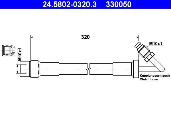 Tuyau d'embrayage ATE ref. 24.5802-0320.3