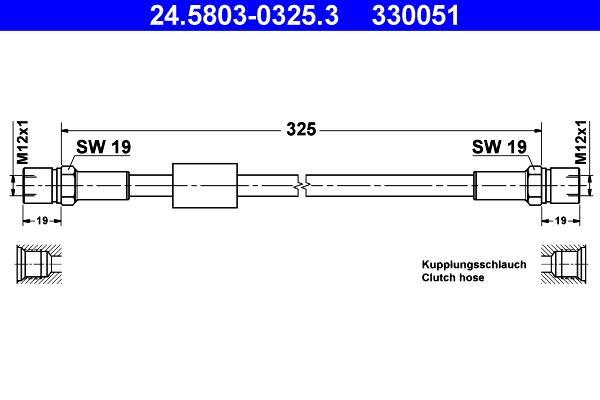 Tuyau d'embrayage ATE ref. 24.5803-0325.3