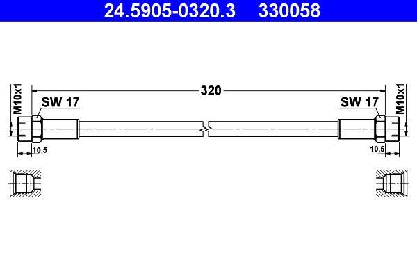Tuyau d'embrayage ATE ref. 24.5905-0320.3